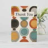 Retro cirkels dank u kaart (Staand voorkant)