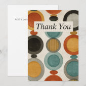 Retro cirkels dank u kaart (Voorkant / Achterkant)