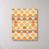 Retro cirkels en rasters – Mid-Century Modern Canvas Afdruk (Voorkant)