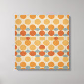Retro cirkels en rasters – Mid-Century Modern Canvas Afdruk (Voorkant)