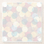 Retro cirkels, grunge textuur naadloos patroon. glazen onderzetter (Achterkant)