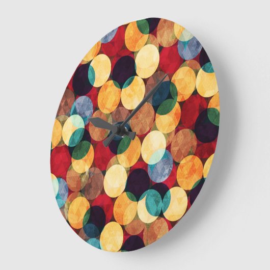 Retro cirkels, grunge textuur naadloos patroon. grote klok (Hoek)