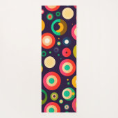 retro cirkels in verschillende kleuren yoga mat (Achterkant)