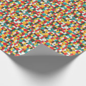 Retro Cirkels: Kleurrijke Hipster Patroon. Cadeaupapier (Hoek)