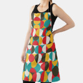 Retro Cirkels: Kleurrijke Hipster Patroon. Schort (Insitu)