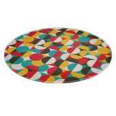 Retro Cirkels: Kleurrijke Hipster Patroon. Snijplank (Hoek)