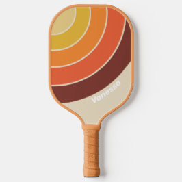 Retro cirkelstreep met naam pickleball paddle