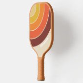 Retro cirkelstreep met naam pickleball paddle (Links)