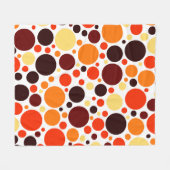 Retro cirkelvormig patroon fleece deken (Voorkant (Horizontaal))