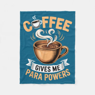 Retro citaat koffie geeft me para wers grappig dri fleece deken