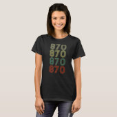 Retro Citizen Proud America State Flag Area Code A T-shirt (Voorkant volledig)