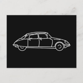 Retro Citroen DS 19 der Haifisch T-Shirt Briefkaart