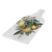 Retro citroen fruit design decoratief glas snijplank (Hoek)