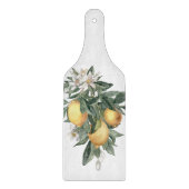 Retro citroen fruit design decoratief glas snijplank (Voorkant)