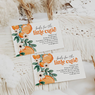 Retro Citrus Baby shower Boek Aanvraag Kaart