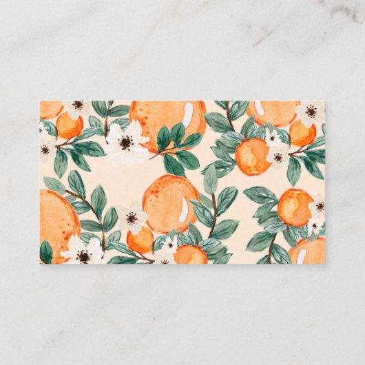 Retro Citrus Baby shower Luier Raffle Kaart (Achterkant)