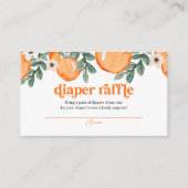 Retro Citrus Baby shower Luier Raffle Kaart (Voorkant)