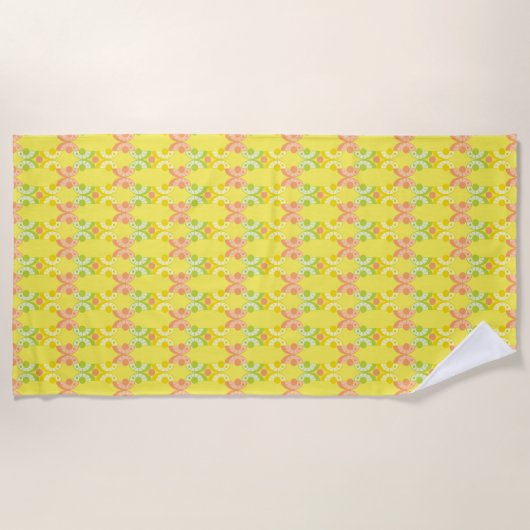 Retro Citrus Beach Towel Strandlaken (Voorkant)