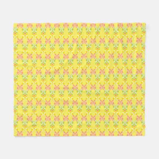Retro Citrus Fleece Blanket (3 maten) (Voorkant (Horizontaal))