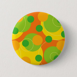 Retro Citrus Fun Bubble Stippen Cute Colorful Butt Ronde Button 5,7 Cm