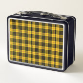 Retro Citrus Geel Plaid Lunchbox (Achterkant)
