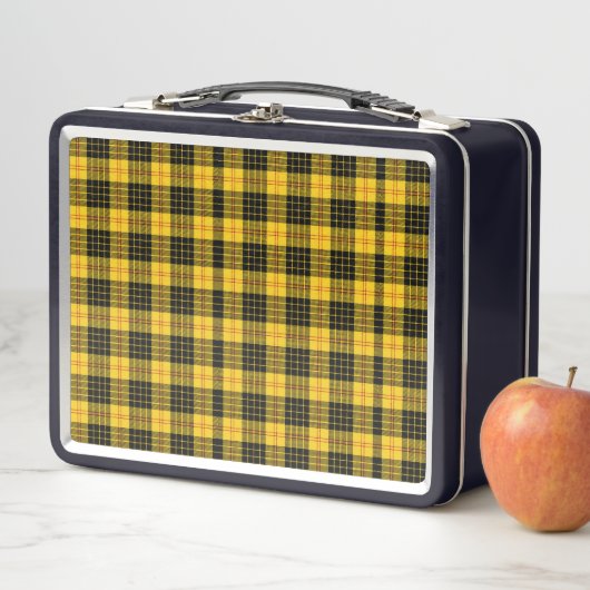 Retro Citrus Geel Plaid Lunchbox (In situ)