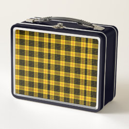 Retro  Citrus Geel Plaid Lunchbox