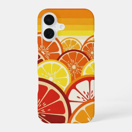 Retro Citrus Horizon iPhone 16 Hoesje (Achterkant)