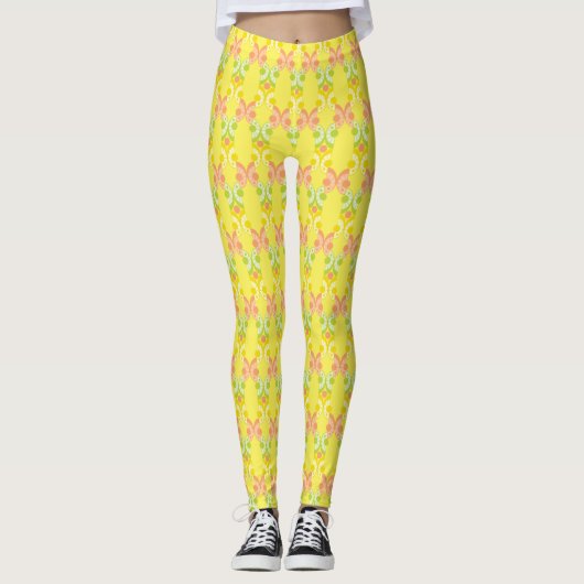 Retro Citrus-Leggings Leggings (Voorkant)