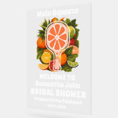 Retro Citrus Pickleball Vrijgezellenfeest Welkom Acryl Bord (Hoek)