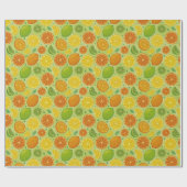 Retro Citrus Pop Art Gift Wrap Cadeaupapier (Vlak)