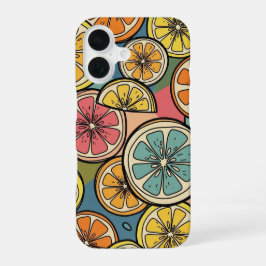 Retro Citrus Schijf iPhone 16 Hoesje