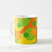 Retro Citrus Stippen Funky Groovt Gift Mok (Voorkant links)