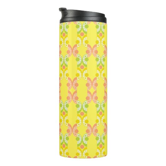 Retro Citrus Thermal Travel Tumbler Thermosbeker (Geroteerd rechts)