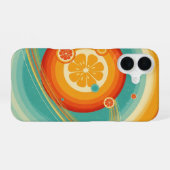 Retro Citrusbaan iPhone 16 Hoesje (Achterkant horizontaal)