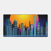 Retro City-1 Gaming Mousepad Bureaumat (Voorkant)