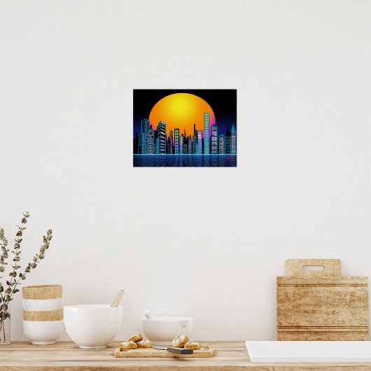 Retro City-1 Poster (Keuken)
