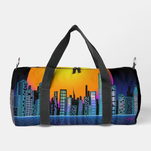 Retro City-1 Print Cut Naaizak Plunjezak (Achterkant)