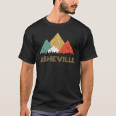 Retro City of Asheville Mountain Shirt (Voorkant)