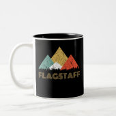 Retro City of Flagstaff Mountain Tweekleurige Koffiemok (Links)