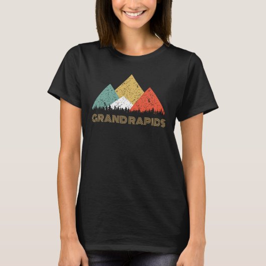 Retro City of Grand Rapids Mountain Shirt (Voorkant)