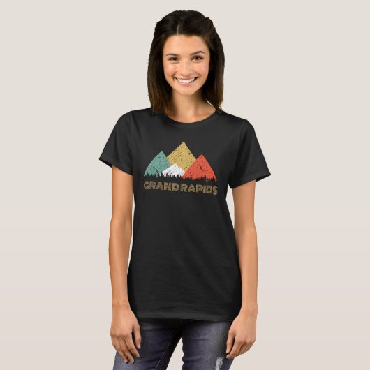 Retro City of Grand Rapids Mountain Shirt (Voorkant volledig)