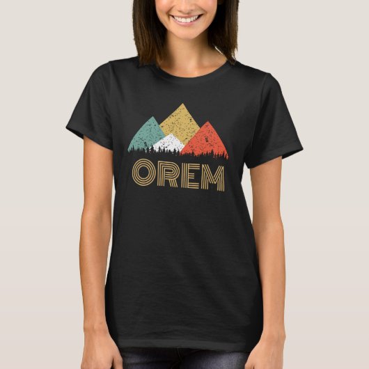 Retro City of Orem Mountain Shirt (Voorkant)
