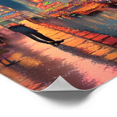 Retro City Street Lights Urban Art Poster (Hoek)