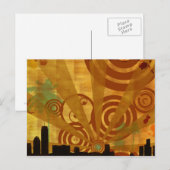 retro cityscape briefkaart (Voorkant / Achterkant)