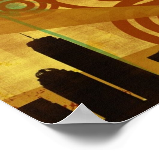 retro cityscape poster (Hoek)