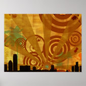 retro cityscape poster (Voorkant)