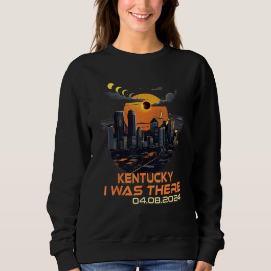 Retro Cityscape Total Solar Eclipse 2024 Kentucky Trui (Voorkant)