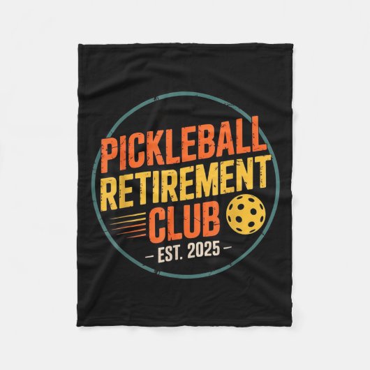Retro Ckleball Retirement Club Apparel Retro Vinta Fleece Deken (Voorkant)