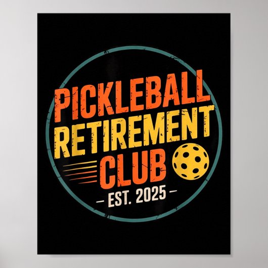 Retro Ckleball Retirement Club Apparel Retro Vinta Poster (Voorkant)